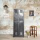 Industrial locker room in raw metal, circa 1930.