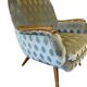 Fauteuil cocktail vintage bleu clair / fauteuil / fauteuil une place