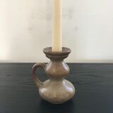 Bougeoir grès beige