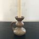Beige stoneware candle holder