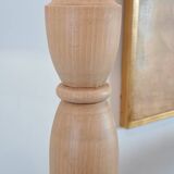 Light wood floor lamp with Art Deco wooden shelf