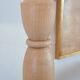 Light wood floor lamp with Art Deco wooden shelf