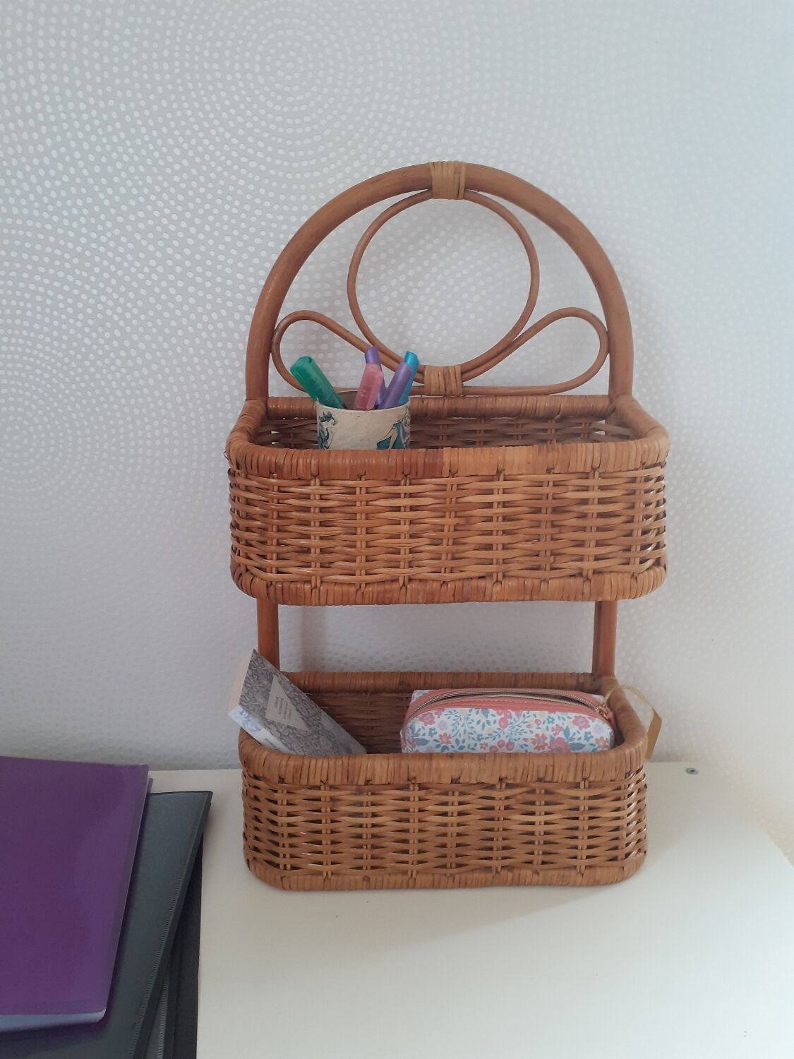 Rattan wall or table shelf