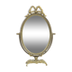 Vintage italian dressing mirror with bow baroque style gold tiltable 34cm