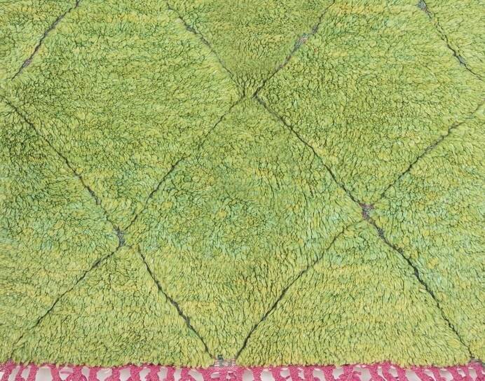 Beni Ouarain Berber rug green 180 x 115 cm