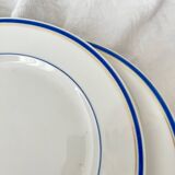 2 assiettes à dessert en porcelaine ancienne style empire 19eme siècle