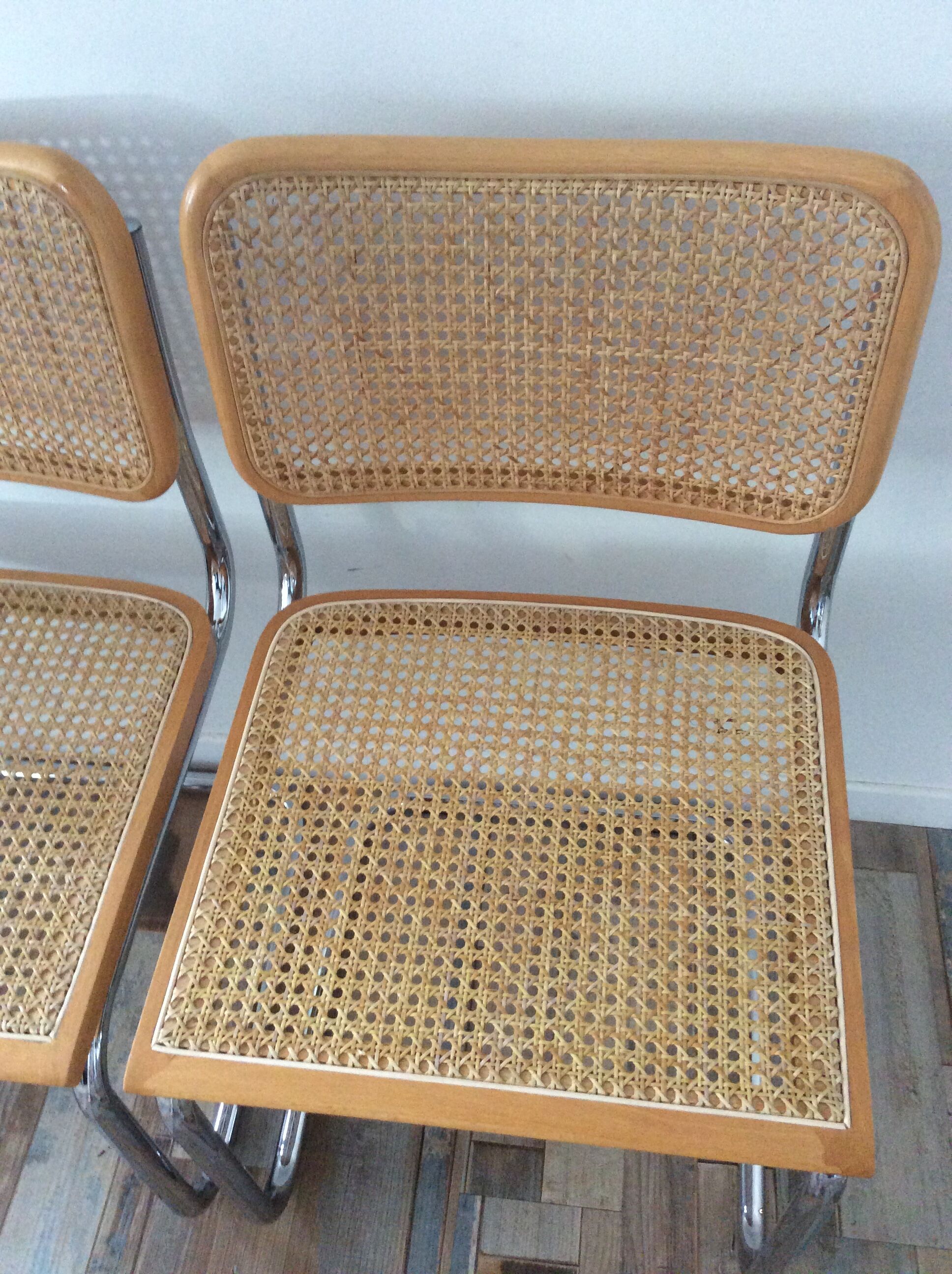 Pair of chairs Marcel Breuer Cesca B32