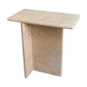 Table de chevet en pierre de travertin minimaliste
