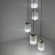 Antique cascade chandelier 5 light vintage
