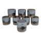 Eight ceramic glasses pottery la colombe Vallauris
