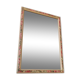 Miroir fleuri vintage en bois 80s   34x49cm