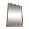 Miroir fleuri vintage en bois 80s   34x49cm