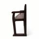 Old wooden bench with backrest and armrests