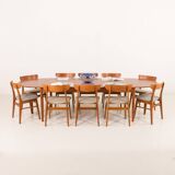 Arne Vodder extra long 290 cm teak extension table, for Sibast, Denmark 1960s