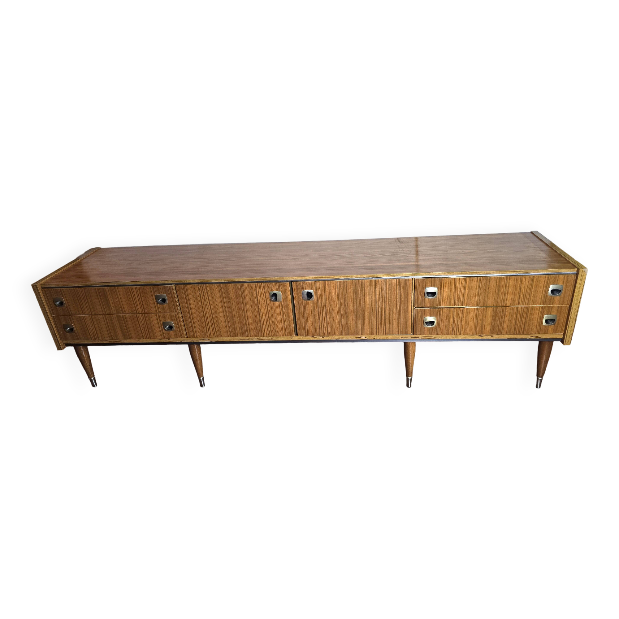Scandinavian low sideboard from the 60s in teak