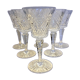 6 Cut crystal wine glasses