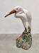 Vintage Italian ceramic crane bird XL Majolica