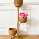 Porte plante en rotin vintage