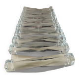 Series of 10 cut crystal knife holders