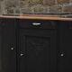 Art Deco buffet with 3 doors in black – Original marble