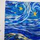 Starry night landscape painting oil on canvas