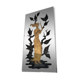 Miroir en verre églomisé