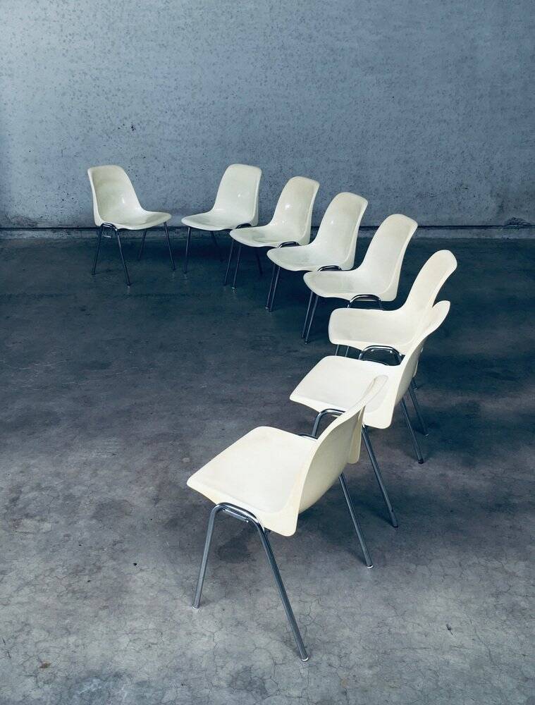 Orly Stacking Chairs by Bruno Pollak for Solo, Germany, 1979, Set of 8