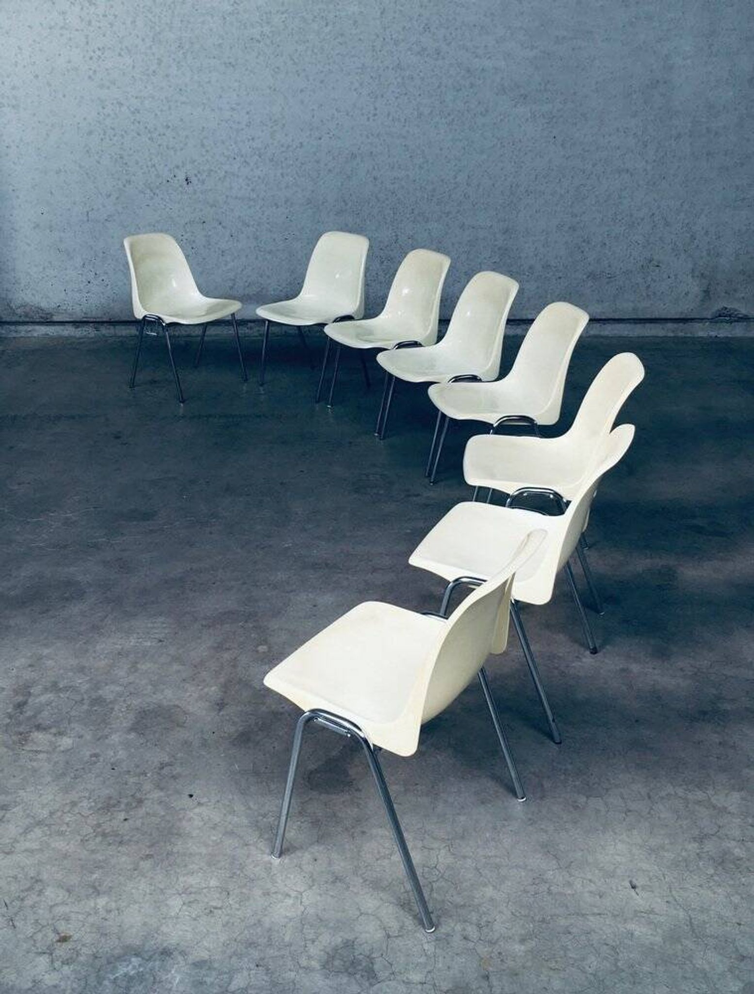 Orly Stacking Chairs by Bruno Pollak for Solo, Germany, 1979, Set of 8