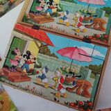 Jouet Cube en bois Picsou et Mickey