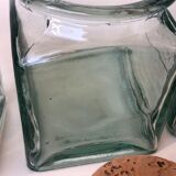 Set of 5 jars glass and Cork. 1970