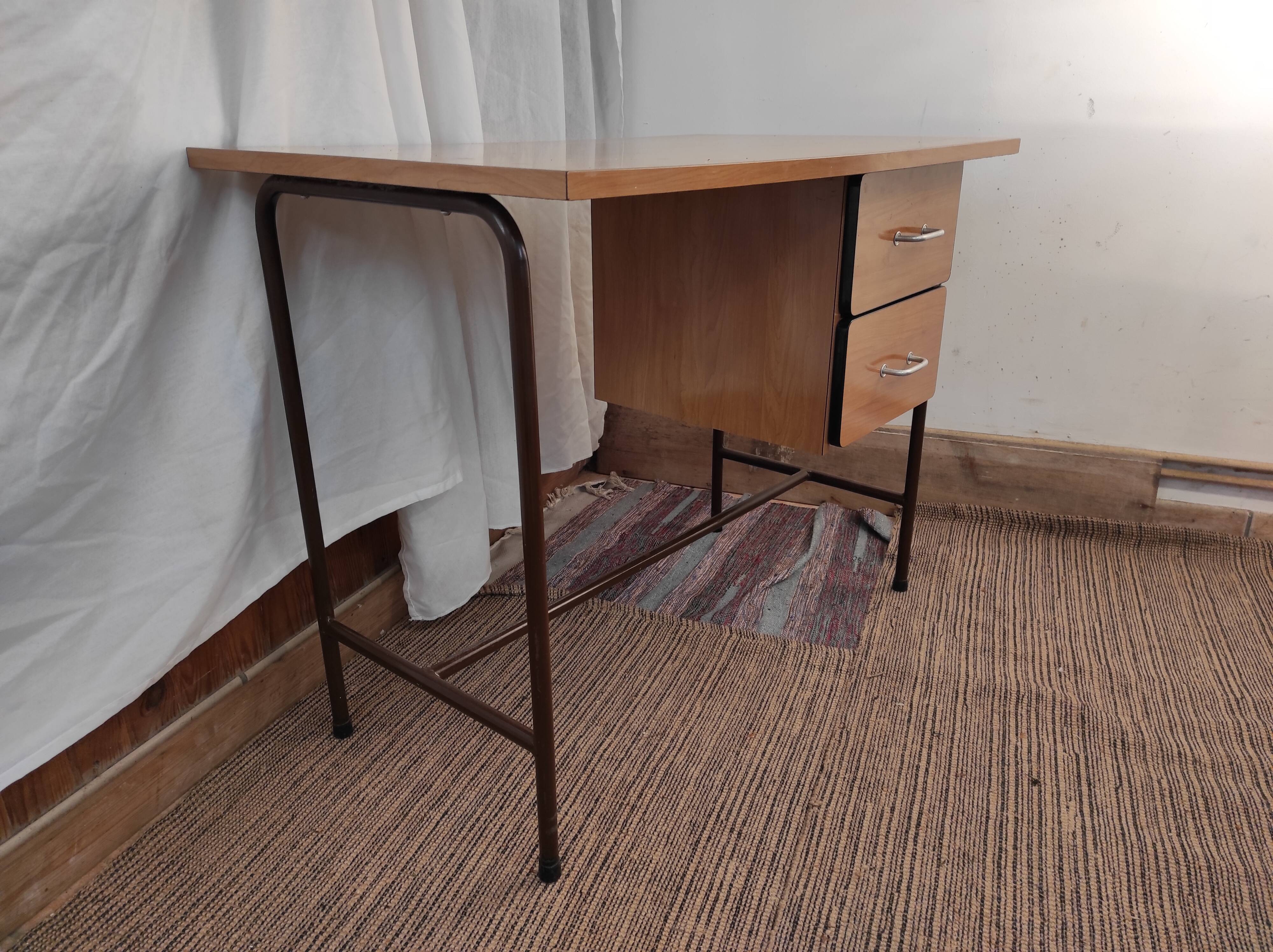 Formica 1960 desk with two drawers