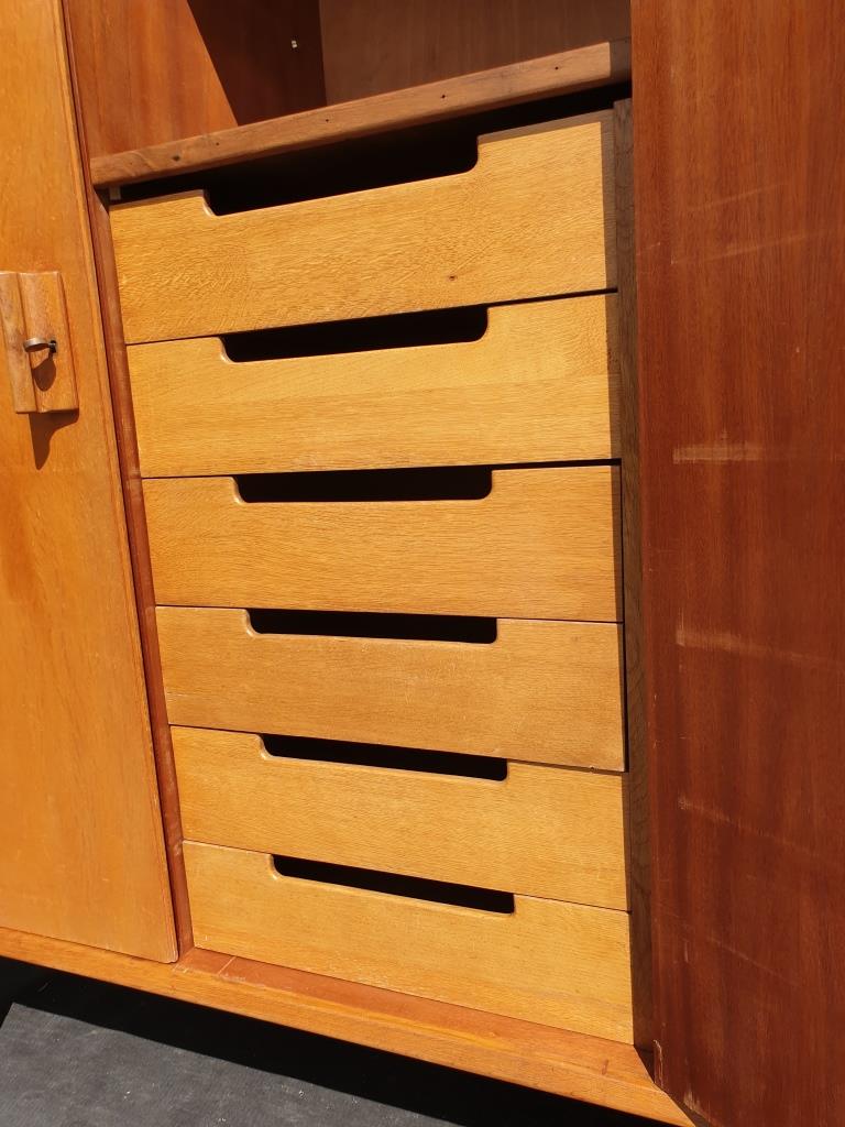 3-door wardrobe with 6 drawers 1950