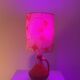 Small accent lamp by Bay Keramik – cordless with Japanese lotus fabric.
