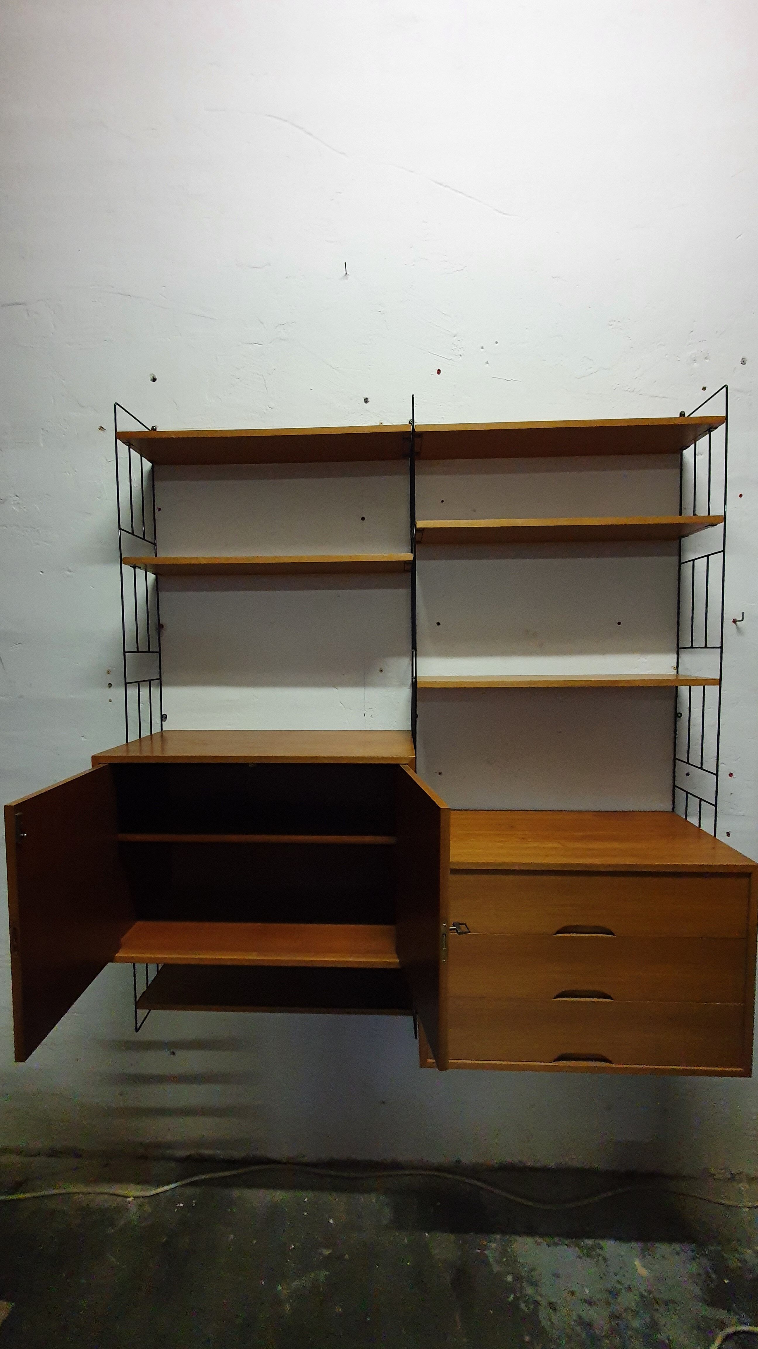 Wall bookcase wall bookcase edition WHB Germany from the 60s