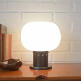 Vintage copper floor lamp brutalist mid century modern mushroom table light