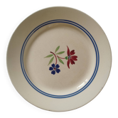 Assiette plate vintage faïence Lunéville K&G modèle Mai