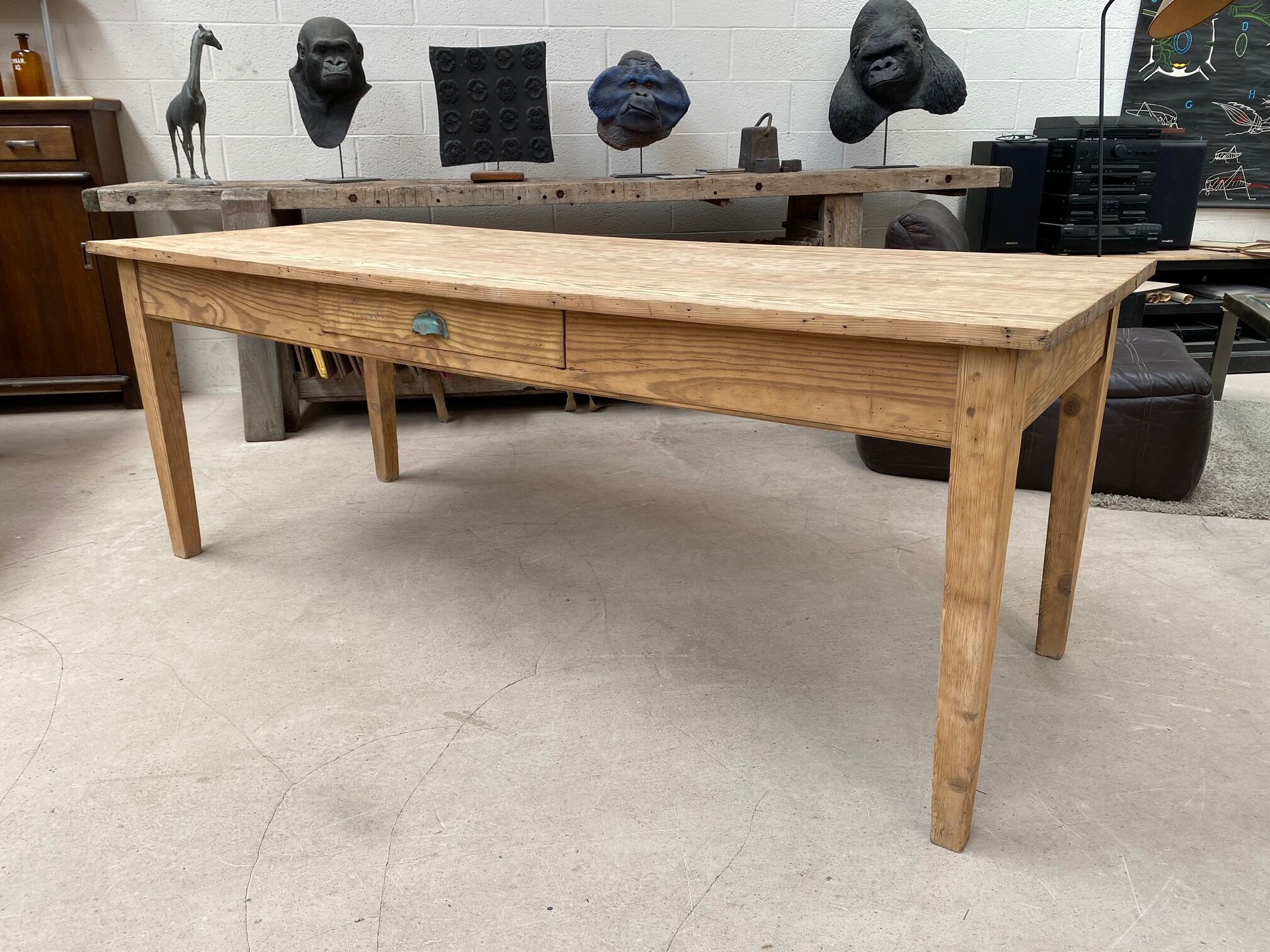 Old farm table feet spindles