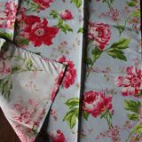 Set of 6 mismatched floral and bird napkins