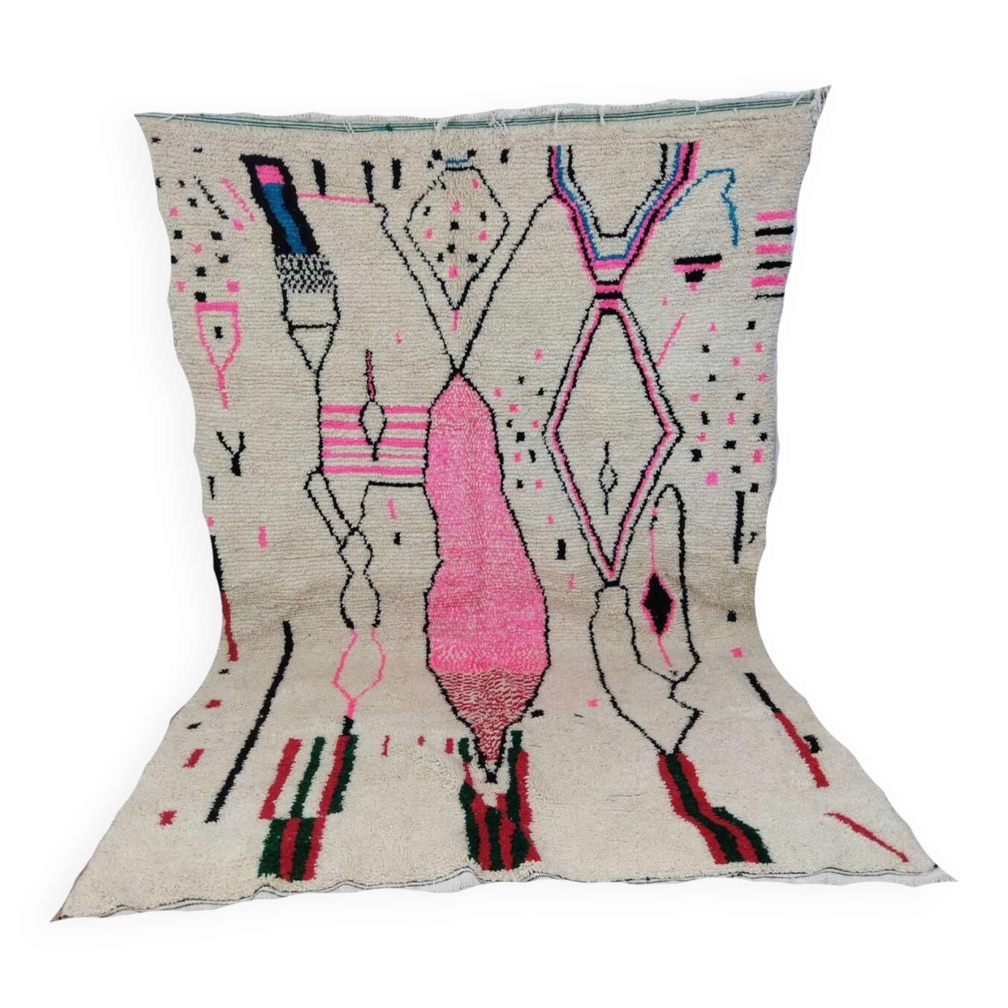 Handmade wool Berber rug 300 X 195 CM