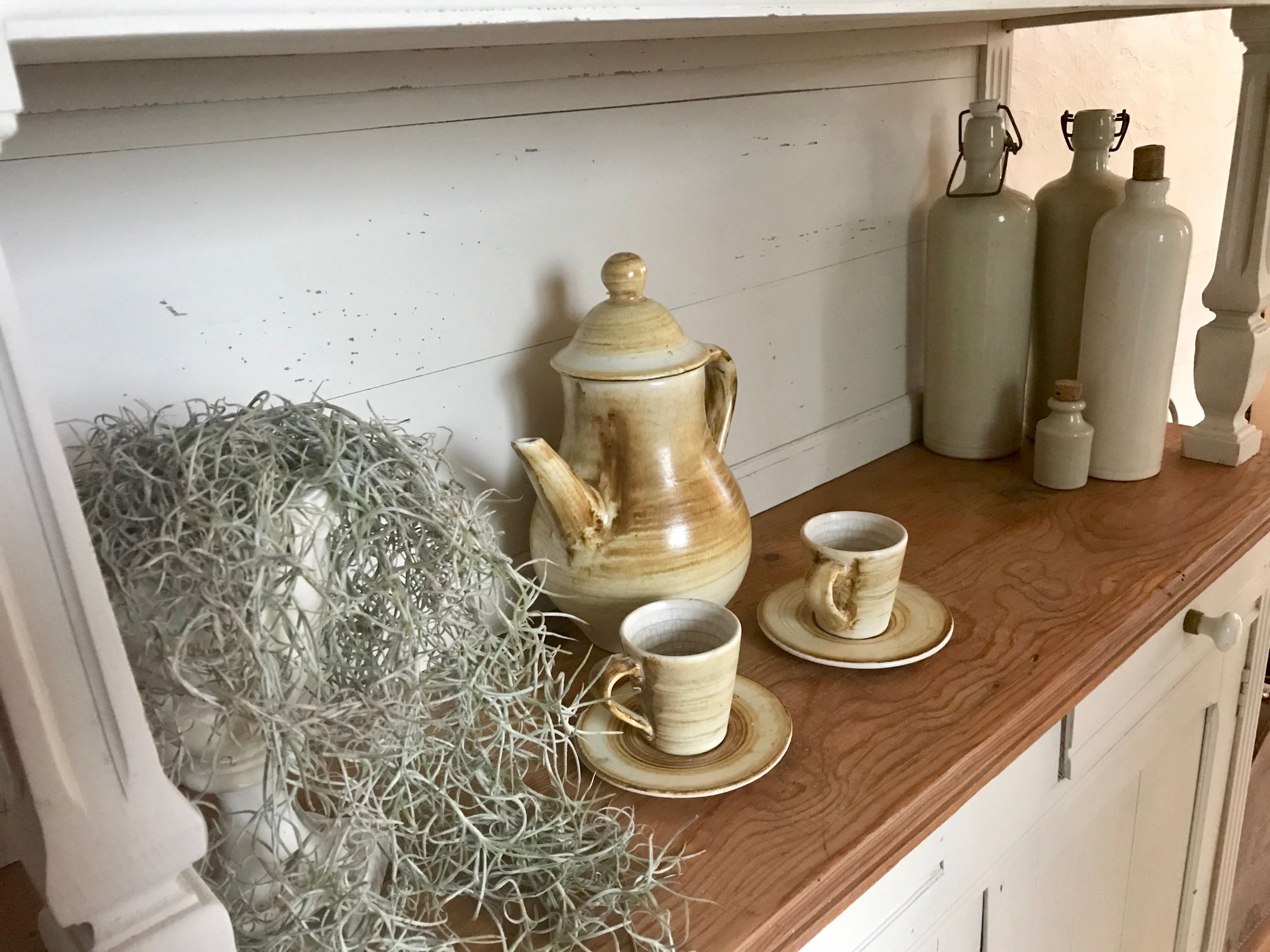 Vintage Longchamp sandstone coffee maker