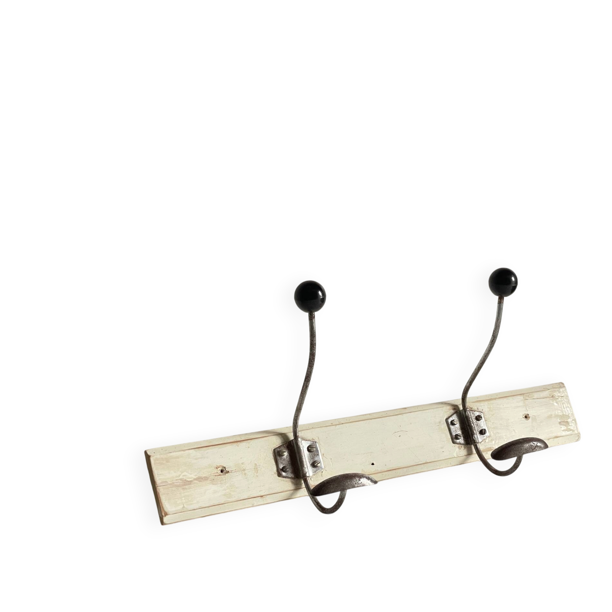 ANTIQUE SCHOOL COAT RACK White Wood