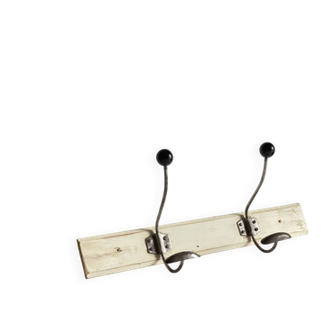 ANTIQUE SCHOOL COAT RACK White Wood