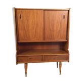 vintage sideboard with drawers and sliding doors