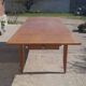 Extendable solid oak table Scandinavian 1960s-70s