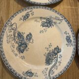 6 antique plates Royat – Sarreguemines