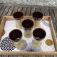 Lot de 5 mazagrans beige et marron