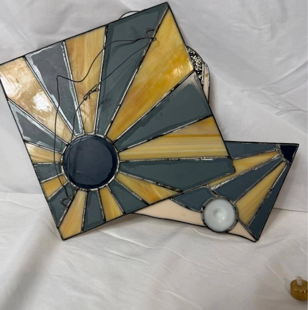 Art Deco wall lamp Tiffany glass Berger lamp glass paste