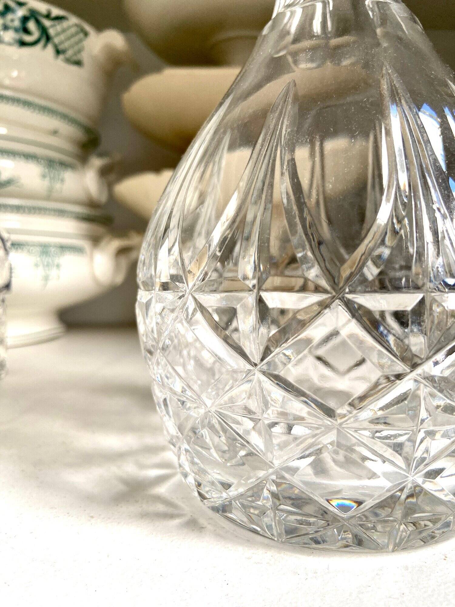 Saint Louis liqueur carafe in chiseled crystal