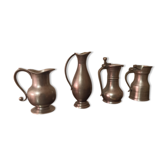 Set of 4 miniatures in pewter Rose Design International