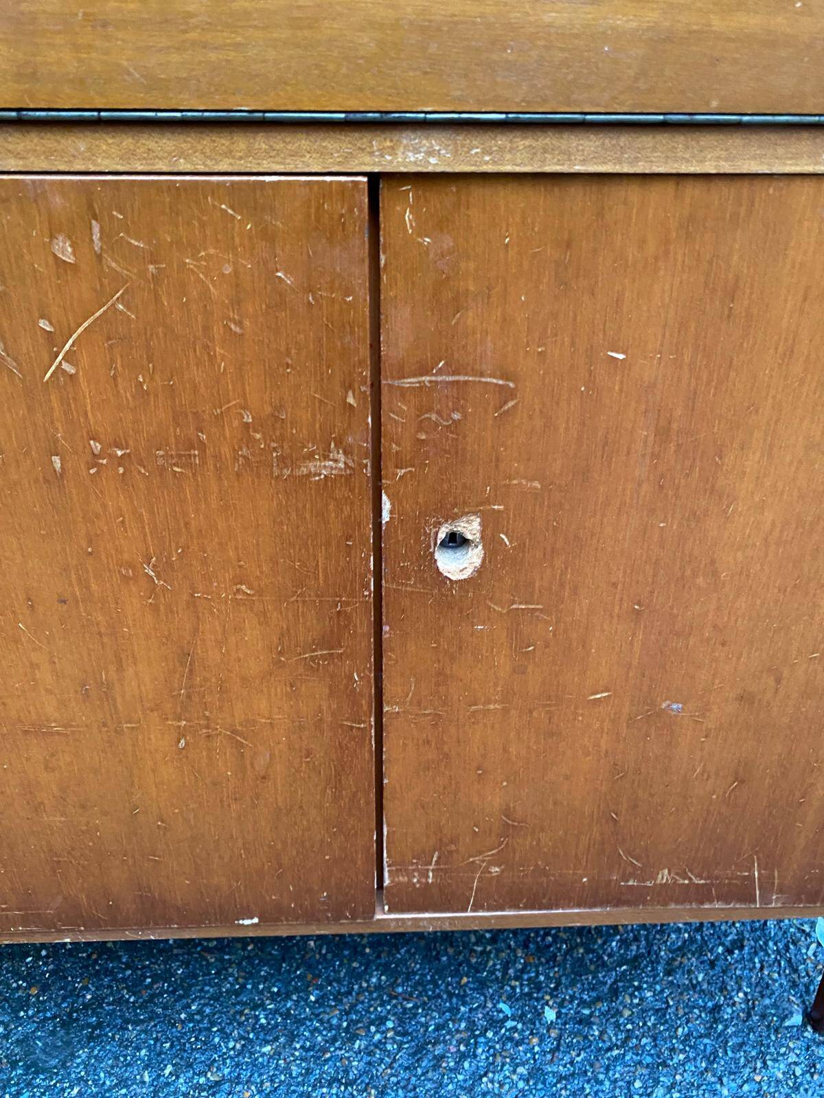Vintage Scandinavian oak secretary desk, 1950s